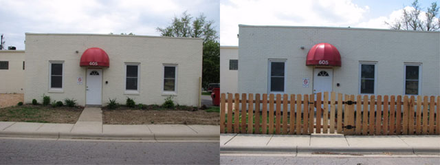 Pickens Fence Before and After