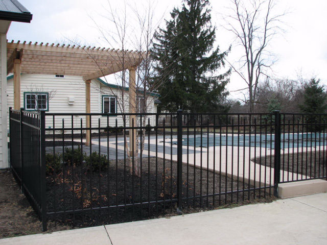 Residential aluminum fence by Pickens Fence