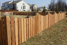 Scalloped wood fence Little Turtle Westerville